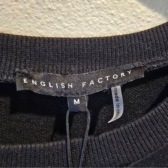 English Factory Long Sleeved Black Sweater Dress Sz M NWT - Picture 2 of 3